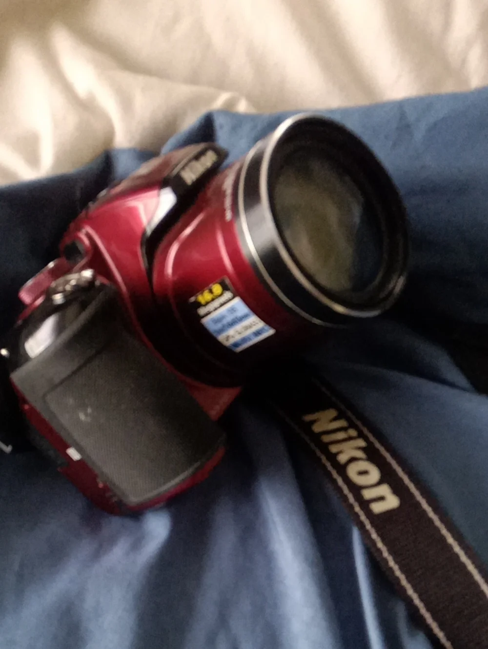 Nikon Red Bridge-Style Digital Camera with Lens